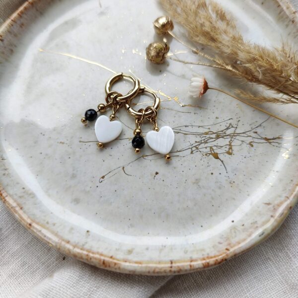 Kolczyki White Hearts