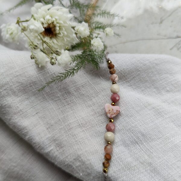 Bransoletka na nici jedwabnej Delicate Pink
