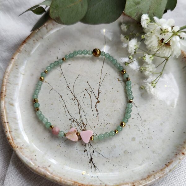 Bransoletka Mint Spring with Hearts