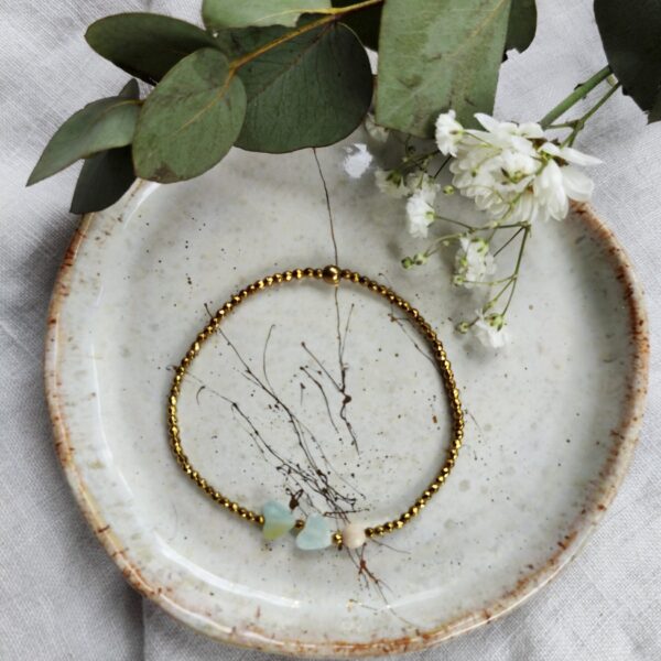 Mint hearts and dot