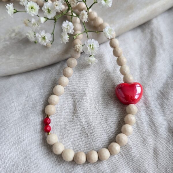 Naszyjnik "Big Love in Beige"